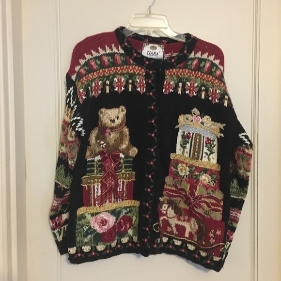 tiara sweaters international ugly christmas sweater small poshmark tiara international christmas sweater